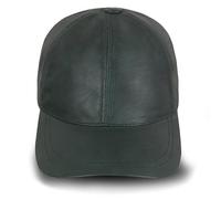 URBAN 5884 Lederhut - Herren-Damen-Echtlederhut mit Visier, weiche Lederkappe, Unisex, Grün