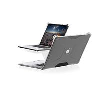 Urban Armor Gear Plyo Hülle für das Apple MacBook Pro 16" - transparent [Sturzfest, Lüftungsschlitzaussparungen, Anti-Rutsch Füße, Dual-Lock Verschluss]