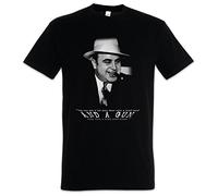 Urban Backwoods Al Capone Classic Portrait Herren T-Shirt Schwarz Größe 4XL