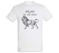 Urban Backwoods Aslan is On The Move Herren T-Shirt Weiß Größe M