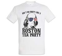 Urban Backwoods Boston Tea Party Herren T-Shirt Weiß Größe L