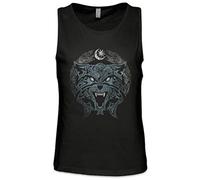 Urban Backwoods Celtic Tribal Wolf Herren Männer Tank Top Training Shirt Schwarz Größe 2XL