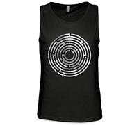 Urban Backwoods Circle Maze Herren Männer Tank Top Training Shirt Schwarz Größe L