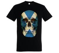 Urban Backwoods Classic Scotland Skull Flag Herren T-Shirt Schwarz Größe 3XL