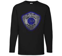 Urban Backwoods Detroit Police Omnicorp Logo Herren Langarm T-Shirt Schwarz Größe L