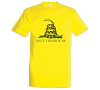 Urban Backwoods Don't Tread On Me II Herren T-Shirt Gelb Größe 2XL