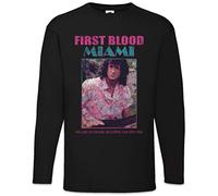 Urban Backwoods First Blood Miami Herren Langarm T-Shirt Schwarz Größe 2XL