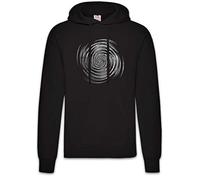 Urban Backwoods Hypno Spiral III Hoodie Kapuzenpullover Sweatshirt Schwarz Größe 2XL
