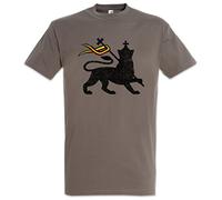 Urban Backwoods Lion of Judah I Herren T-Shirt Grau Größe L