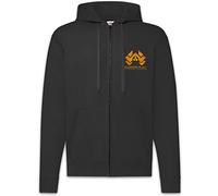 Urban Backwoods Nakatomi Plaza Sign Herren Zipper Hoodie Kapuzenpullover Schwarz Größe L
