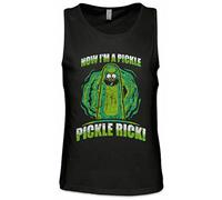 Urban Backwoods Pickle Rick Herren Männer Tank Top Training Shirt Schwarz Größe 2XL