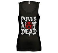 Urban Backwoods Punks Not Dead II Damen Frauen Tank Top Shirt Schwarz Größe S