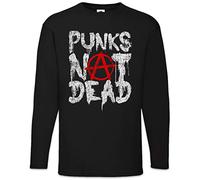 Urban Backwoods Punks Not Dead II Herren Langarm T-Shirt Schwarz Größe 3XL
