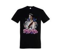 Urban Backwoods Queen Elizabeth Portrait I Herren T-Shirt Schwarz Größe XL