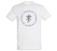 Urban Backwoods Ring Text Herren T-Shirt Weiß Größe 4XL