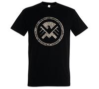 Urban Backwoods S.H.I.E.L.D. Vintage Logo III Herren T-Shirt Schwarz Größe M