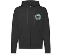 Urban Backwoods Starspawn Coffee Herren Zipper Hoodie Kapuzenpullover Schwarz Größe L