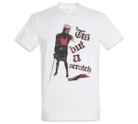 Urban Backwoods Tis But A Scratch Herren T-Shirt Weiß Größe 2XL
