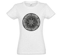Urban Backwoods Viking Shield I Damen T-Shirt Grau Größe L