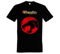 Urban Backwoods Vintage Mechanic Cat Logo Herren T-Shirt Schwarz Größe L