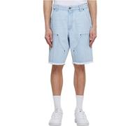Urban Classics Open Edge Two Knee Denim Shorts Short hellblau in 32