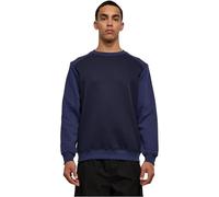 Urban Classics Pullover 2-Tone Fake Raglan Crew – Männer, zweifarbig Marine/Dunkelblau M