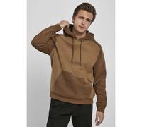 Rundhalspullover URBAN CLASSICS "Urban Classics Herren 2-Tone Fake Raglan Hoody", Herren, Gr. S, midground, schwarzground, 65% Baumwolle, 35% Polyester, mehrfarbig, oversize, ohne Ausschnitt, Pullover