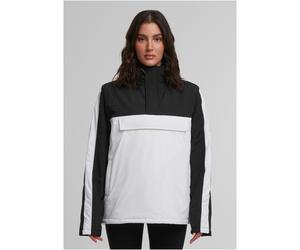 Urban Classics 3-farbige wattierte Schlupf-Kapuzenjacke Weiß/Schwarz/Schwarz M