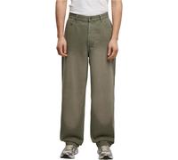 Urban Classics Jeans Herren 90er – Oversized, tief geschnitten, 100% Baumwolle, grün, Gr. 36