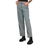 Urban Classics Damen Jeans 90´s Loose Fit Weites Bein Dirty Washed New Light Blue Gr. 36