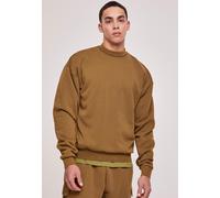 Urban Classics - Acid Washed Crew Summerolive - Sweater - Grün - 3XL - 70% Baumwolle, 30% Polyester,Schweiß Grün 3XL