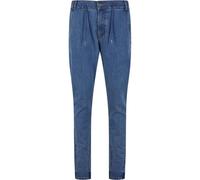 Bequeme Jeans URBAN CLASSICS "Urban Classics Antifit Denim", Herren, Gr. 32, Normalgrößen, mid tiefblau washed, 98% Baumwolle, 2% Elasthan, unifarben, casual, Jeans (65008114-32) mid tiefblau washed