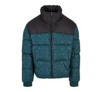 Urban Classics Jacke Aop Retro Puffer Jacket Bottlegreen Damast Aop-XL