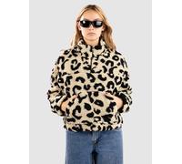Urban Classics Strickjacke Damen TB5450 - Ladies Short AOP Sherpa Troyer, sandleo, Gr. L