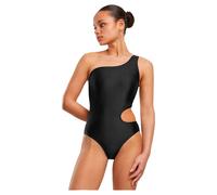 Urban Classics Damen TB6888-Ladies Asymmetric Cut Out Swimmsuit Bikini, Black, M