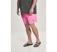 Urban Classics Badehose Block Swim Shorts Neonpink-M