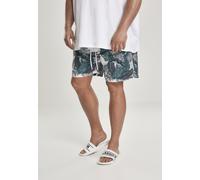 Urban Classics Badehose Pattern Swim Shorts Palm Leaves-S