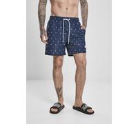 Urban Classics Badehose Pattern Swim Shorts Skullandyacht Aop Blue-3XL
