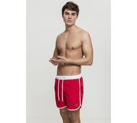 Urban Classics Badehose Retro Swimshorts Firered/White-XXL