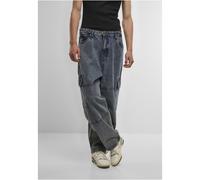 Urban Classics Konisch zulaufende Heavy Ounce Baggy Cargo Jeans Dirty Washed für Herren Größe 34