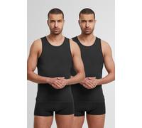 Urban Classics - Bamboo Basic Pack Of 2 Black+Black - Tank - Schwarz - S - 95 % Viskose, 5 % Elastan,Jersey Schwarz S