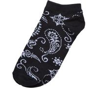 Urban Classics Bandana Pattern No Show Socks 5-Pack Black-47-50