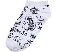 Urban Classics Bandana Pattern No Show Socks 5-Pack White-47-50
