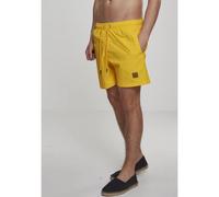 Urban Classics Herren Badeshorts Block – Kordelzug & Taschen, schnelltrocknend – Chrome Gelb Gr. S