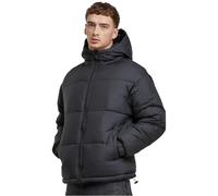 Urban Classics Pufferjacke Basic mit Kapuze – Winterjacke Herren Schwarz M