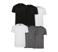 Urban Classics Basic Kurzarm-t-shirt 6 Einheiten 2XL Black / White / Charcoal