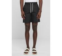 Urban Classics Herren Shorts Basic Seersucker Shorts, Joggshorts für Männer, mit Kordel, aus Baumwolle, black, L