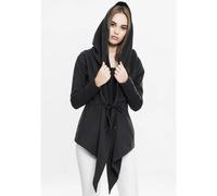 Urban Classics Ladies Hooded Sweat Cardigan in Gr. L in Schwarz