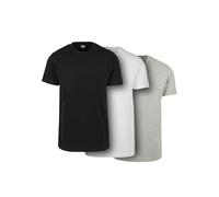 URBAN CLASSICS Basic T-Shirts 3-Pack schwarz weiß grau (ABVERKAUF) Größe: XL