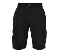 Stoffhose URBAN CLASSICS "Urban Classics Herren Big Cargo Bermuda" Gr. 30, Normalgrößen, schwarz (black) Herren Hosen (17119903-30) black